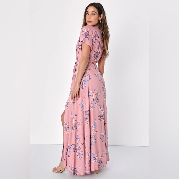 Fiorire Tose Floral print wrap Maxi Dress Sz L - Picture 6 of 8